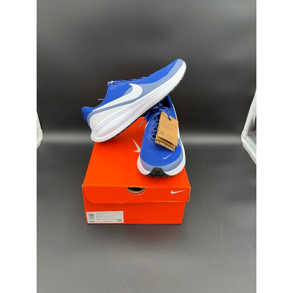Nike Revolution 8 Deep Royal Blue White Mens Running Shoes HJ9198-401 Size 11.5
